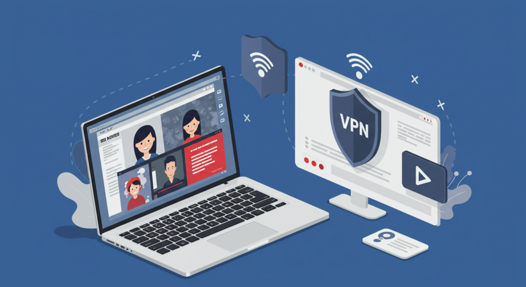 Infographic illustrating steps to protect data from hackers, including strong passwords, software updates, and safe browsing practices when accessing platforms like 123 movies.