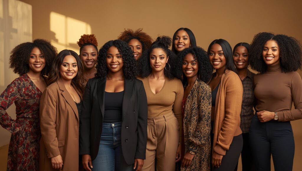 A diverse group of people smiling while gathered around a laptop, engaged in conversation and collaboration, symbolizing the inspiring stories of celebrities with Turner syndrome who overcame challenges and thrived.