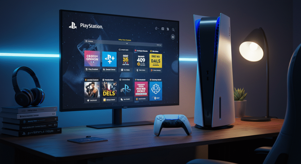 PlayStation 5 console displayed, highlighted as the top choice for gaming enthusiasts, perfectly representing the PlayStation lifestyle.